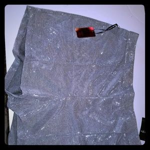 Super shiny Silver Woven Shorts